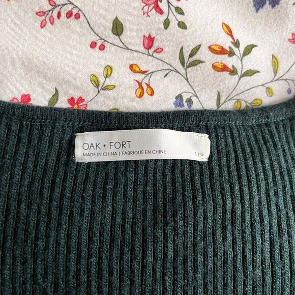 NWOT Oak + Fort square neck sweater - Picture 2 of 2